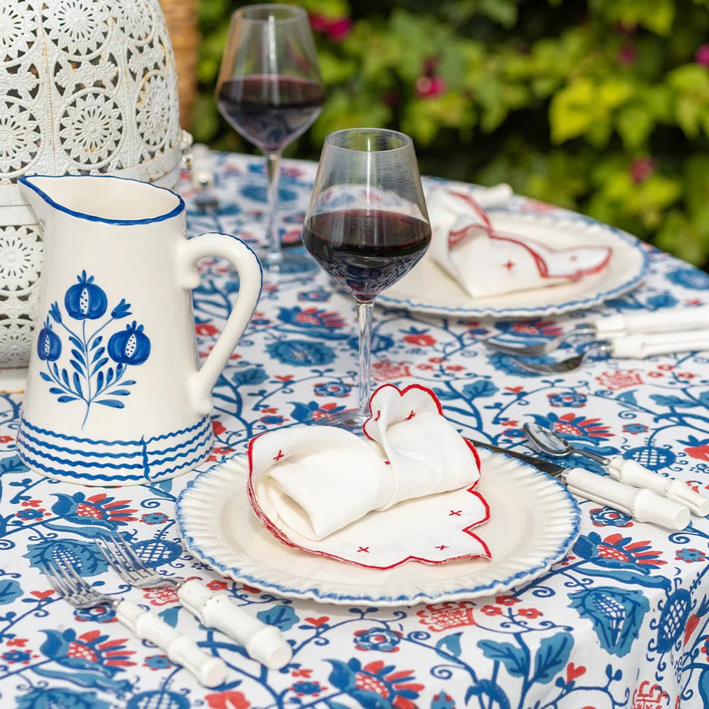 Con Con Red & Blue Tablecloth