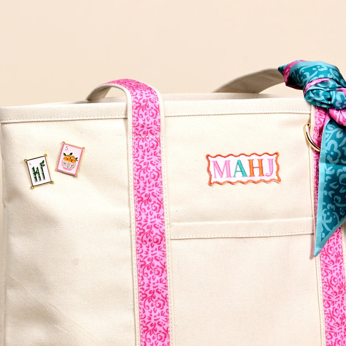 It's Mahj Time The Darling Canvas Tote Bag