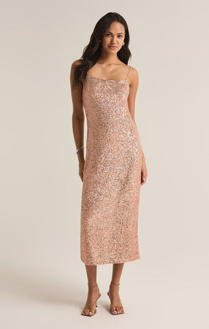 PAULINA SEQUIN MIDI DRESS