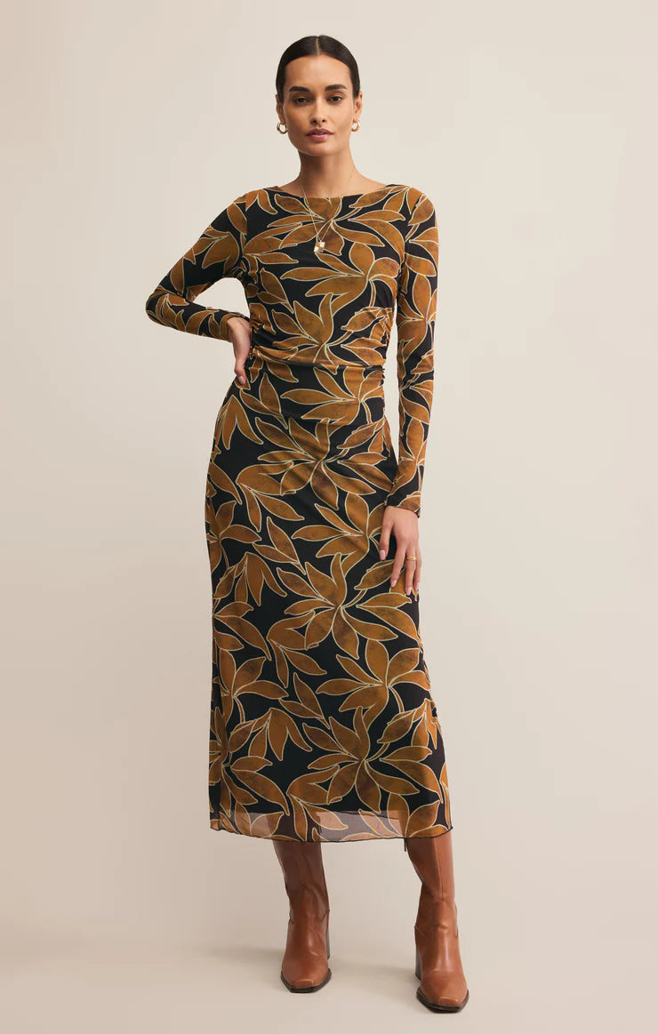 SPELLBOUND MESH FLORAL MAXI DRESS