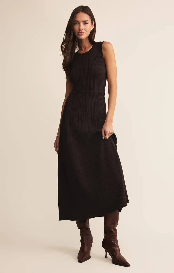 ELBA MIDI RIBBED SWEATER DRESS