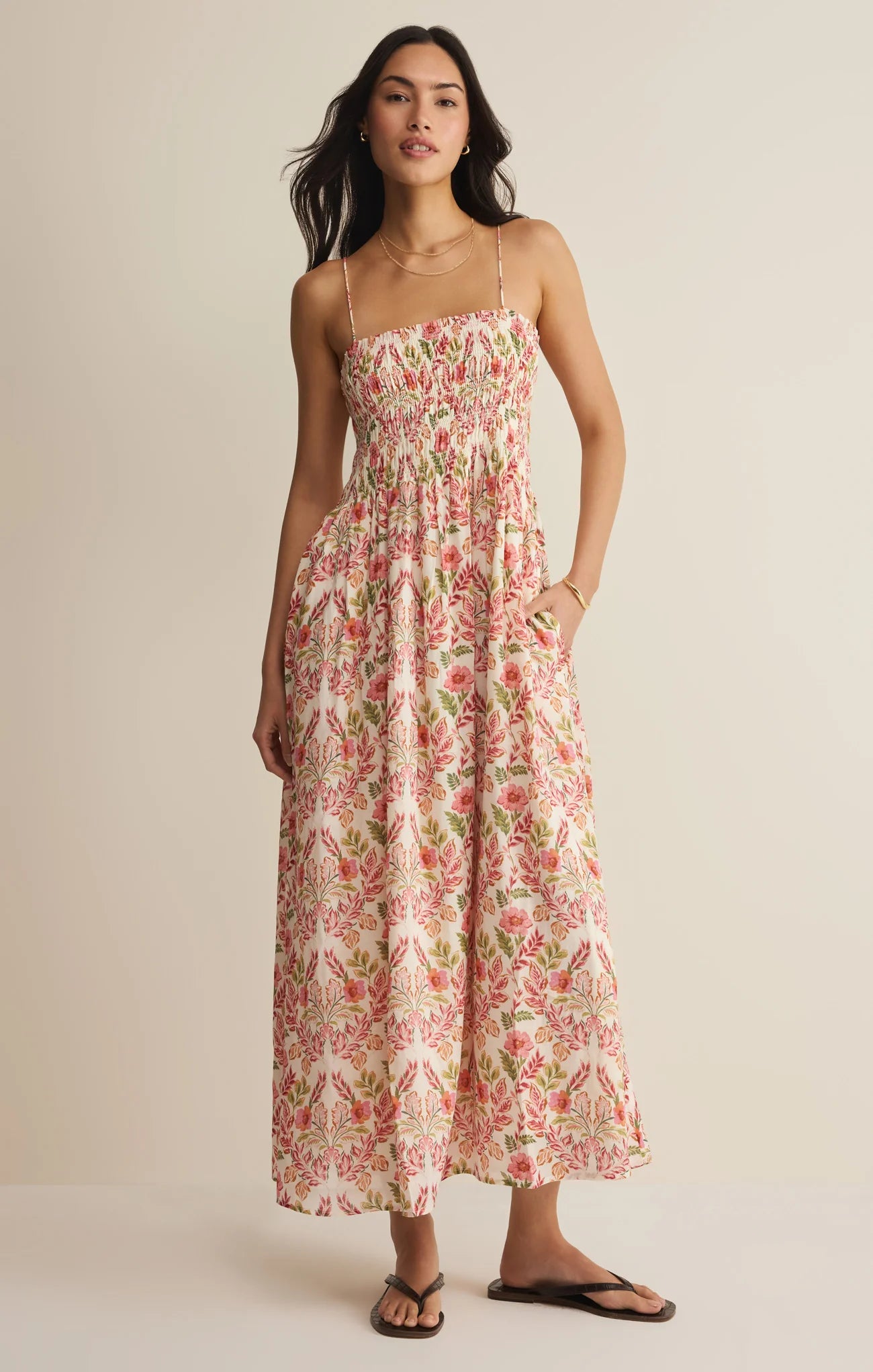 CORNELIA AMI FLORAL MAXI DRESS