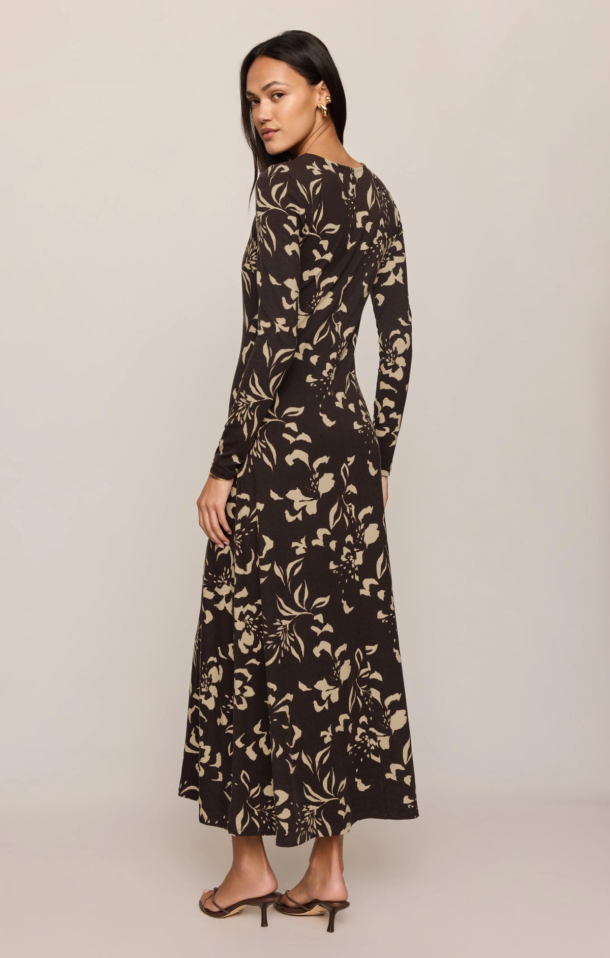 LILIAN FREYA FLORAL MIDI DRESS
