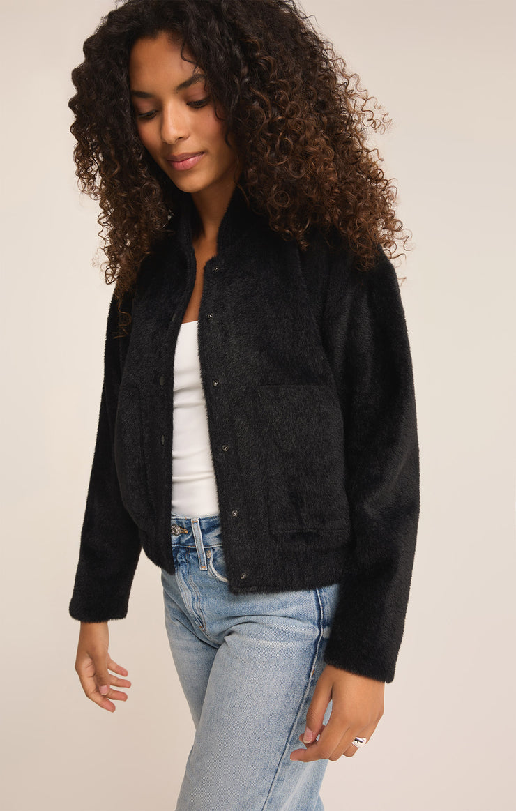 LEX SWEATER KNIT BOMBER JACKET