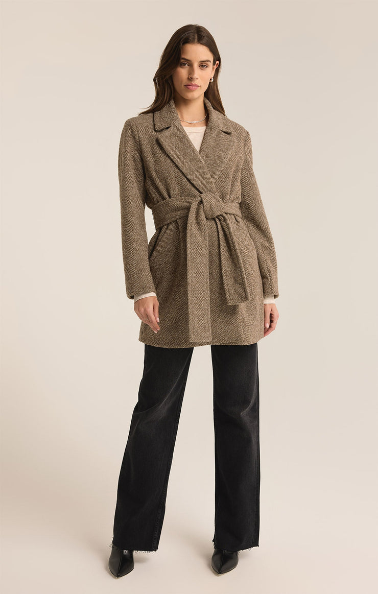 HAWTHORNE HERRINGBONE COAT