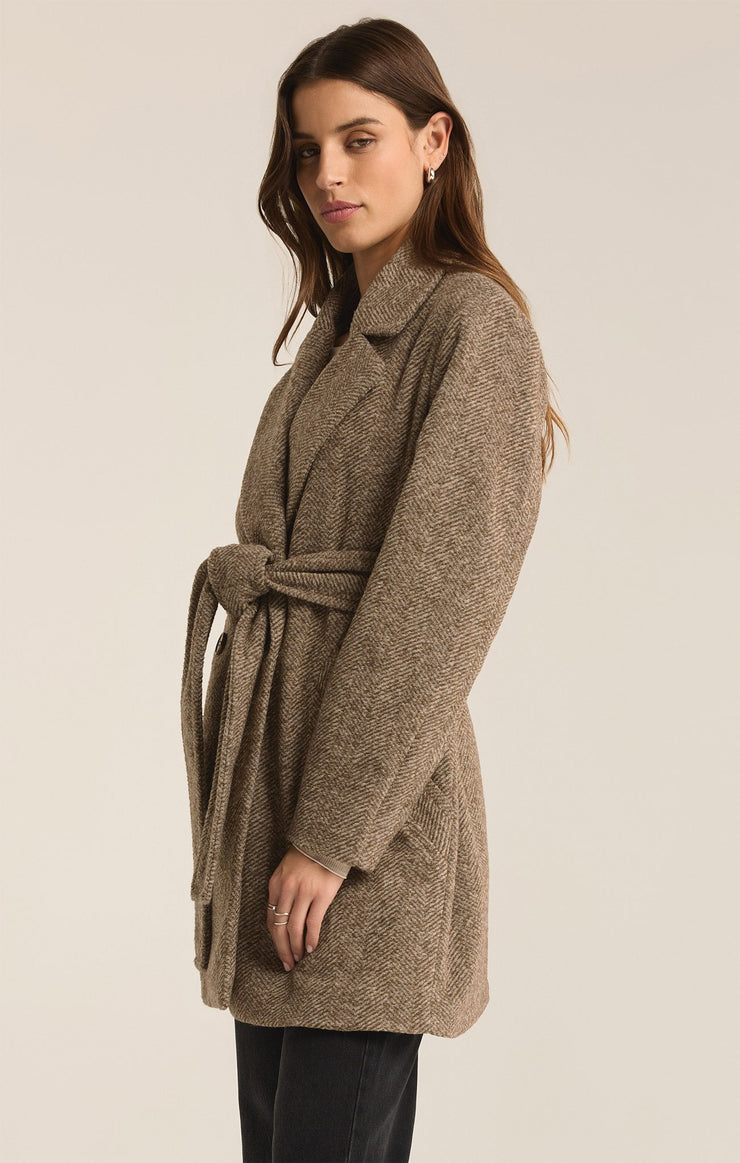 HAWTHORNE HERRINGBONE COAT