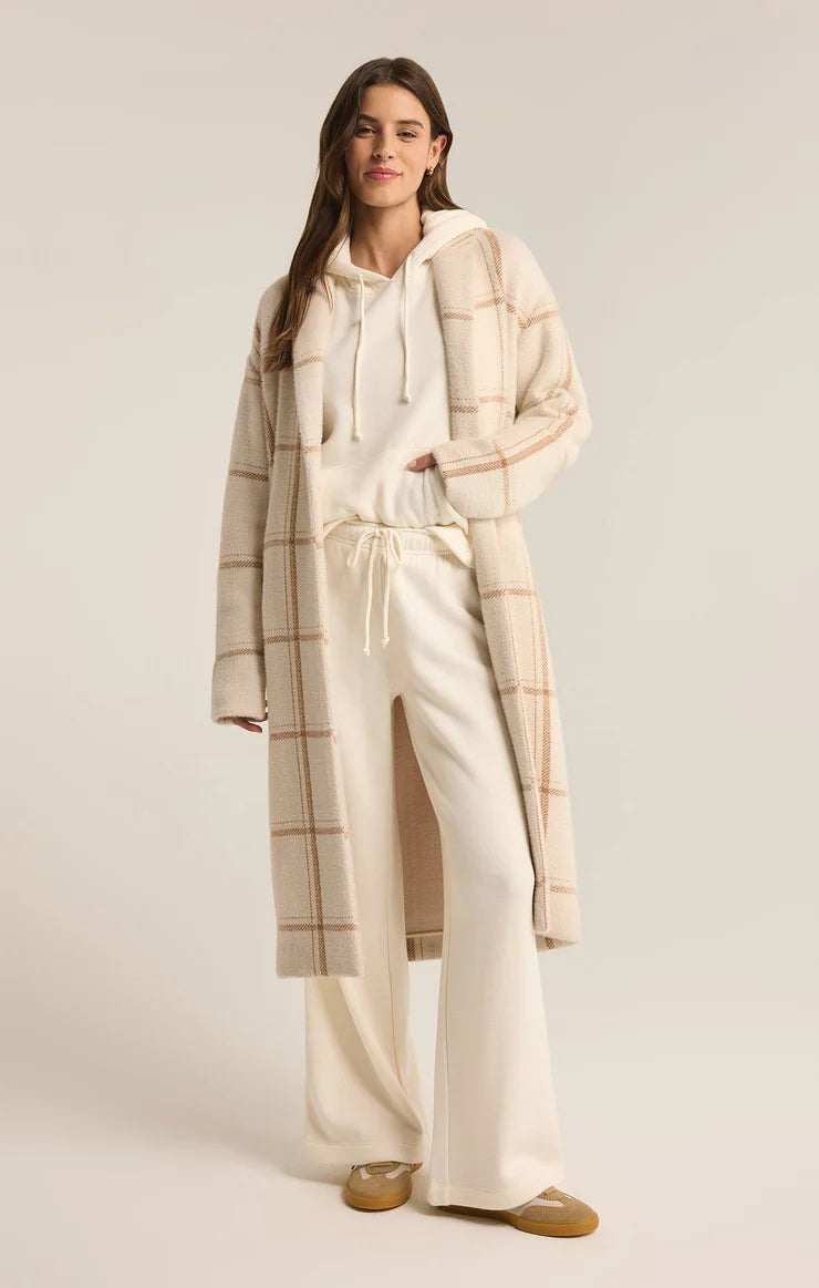 MASON WINDOWPANE KNIT COAT