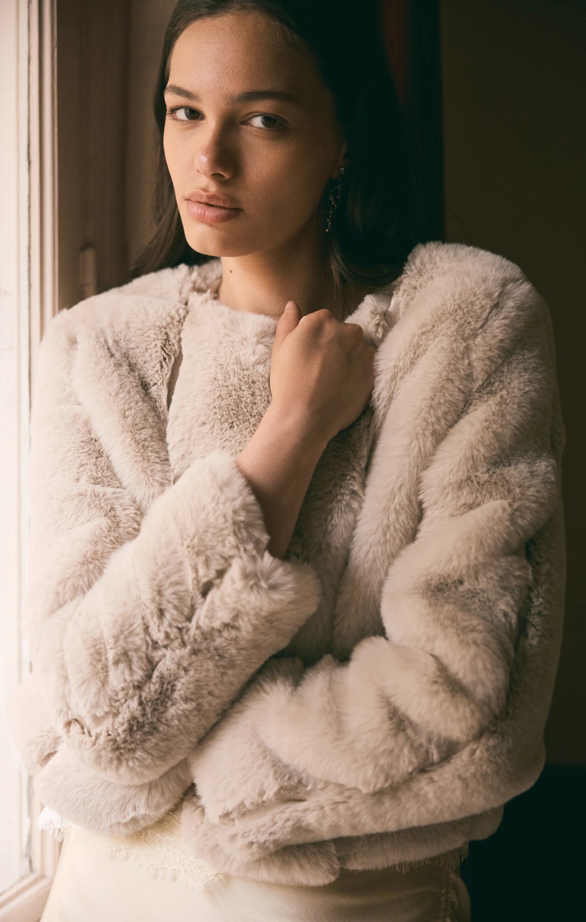 WOODLAND FAUX FUR JACKET