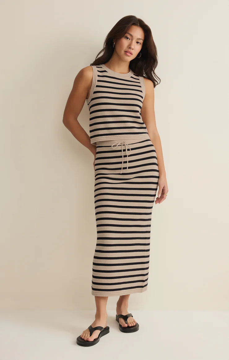 EMORI STRIPED SKIRT