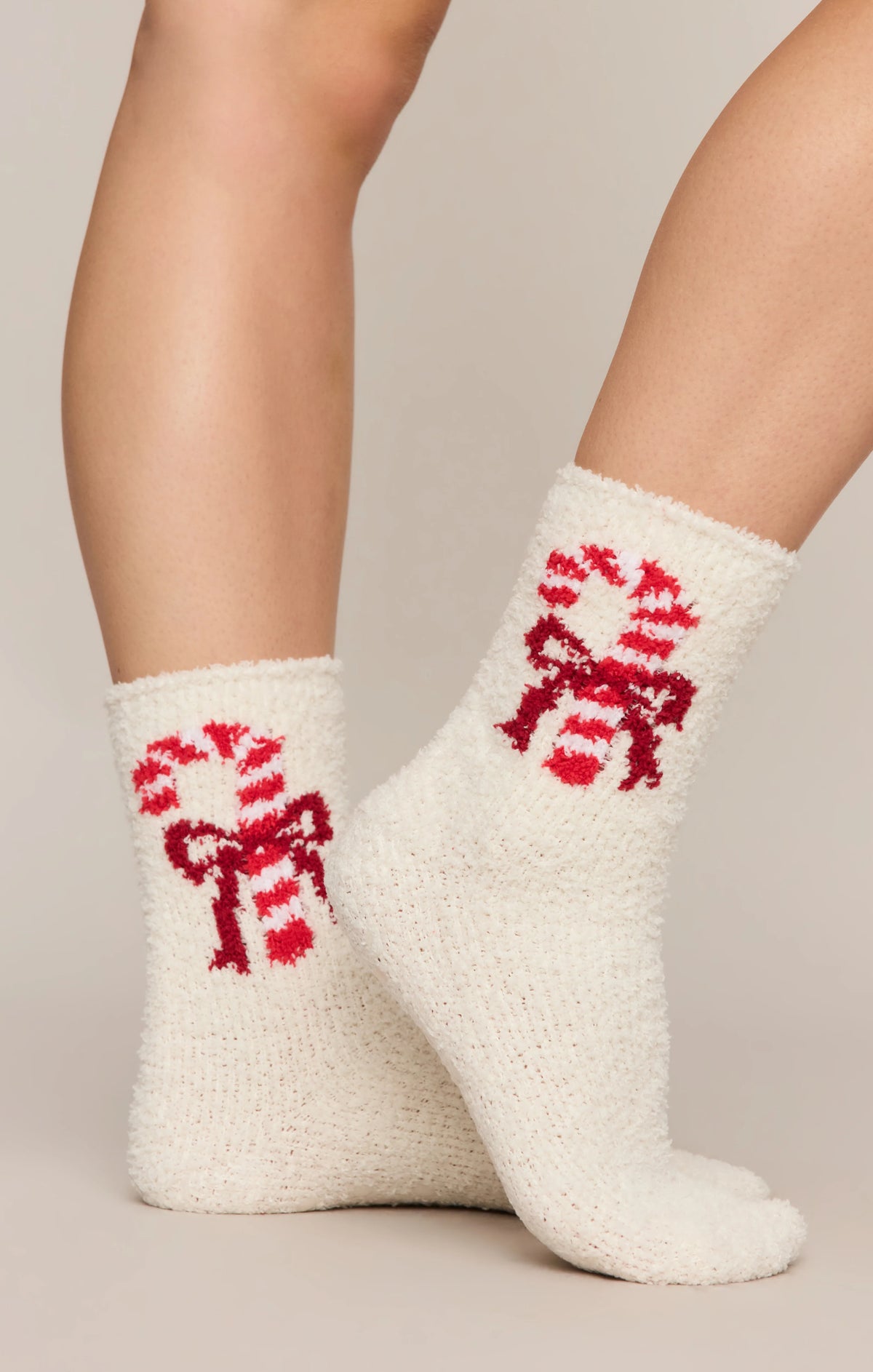 CANDY CANE FUZZY SOCK SET