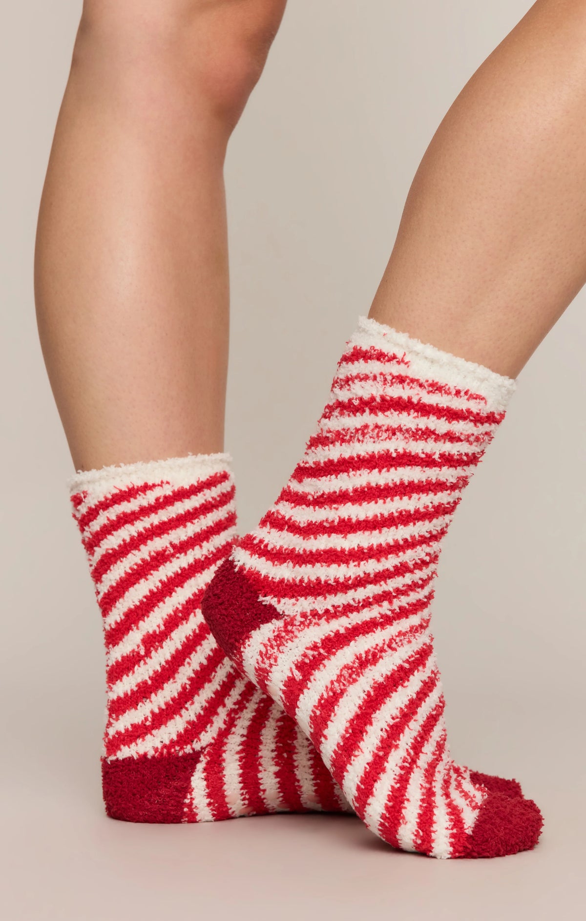 CANDY CANE FUZZY SOCK SET