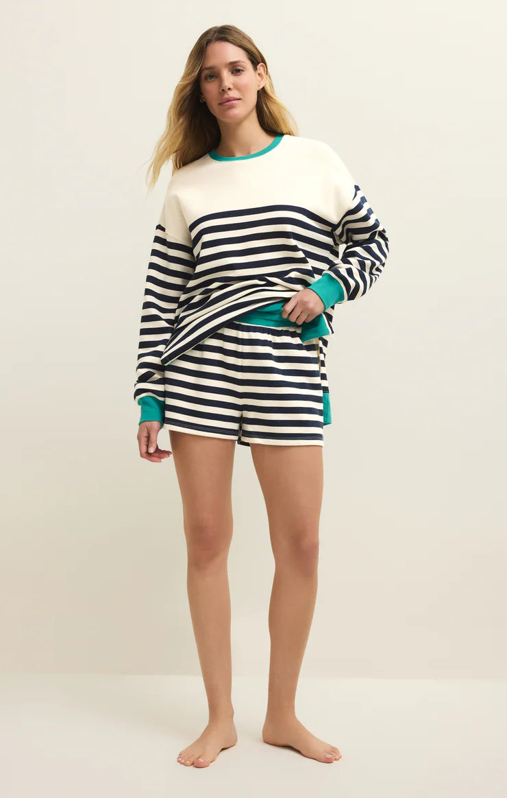 LAYER UP STRIPE SWEATSHIRT