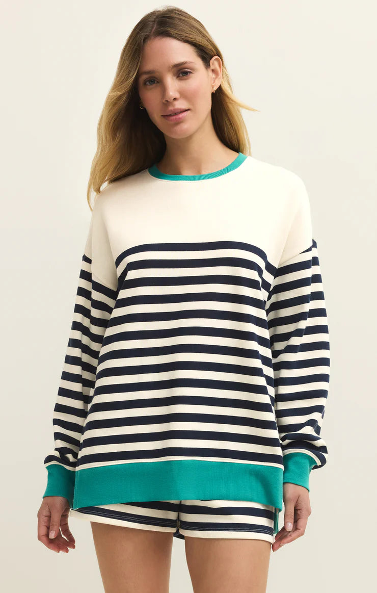 LAYER UP STRIPE SWEATSHIRT