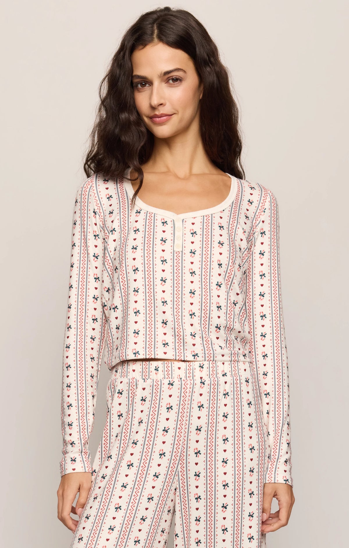CANDY CANE LONG SLEEVE TOP