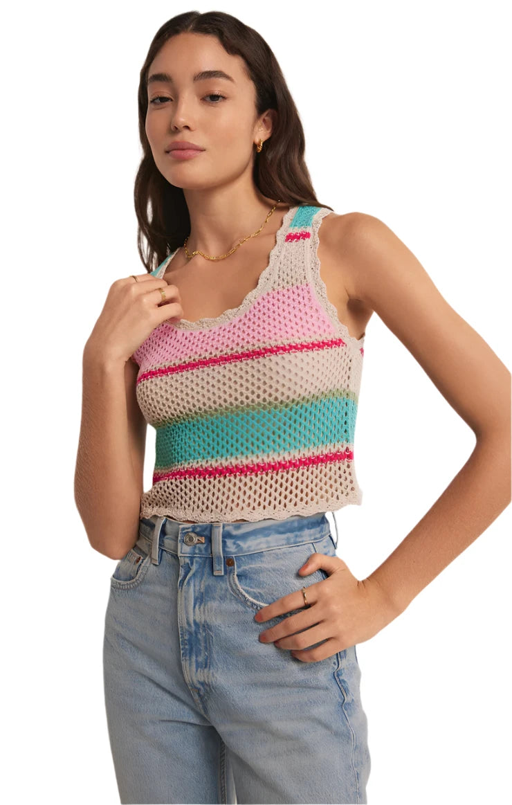 SOL STRIPE SWEATER TANK