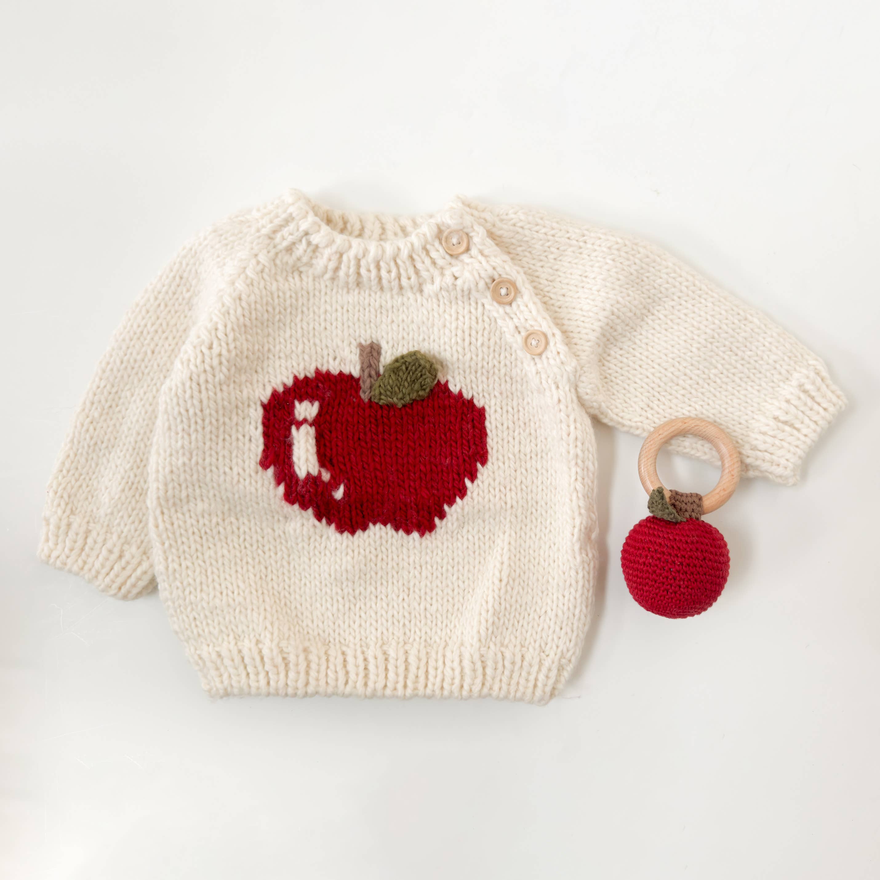 3D Apple Pullover Sweater Baby Kid Back to School Fall