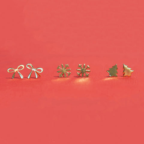 Alice Brass  Holiday Post Earrings 18K