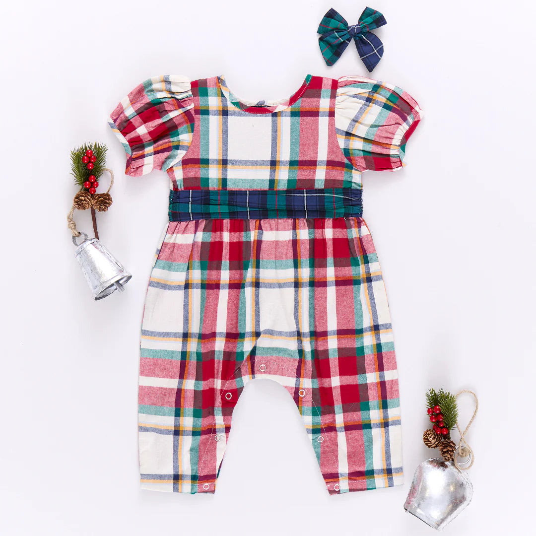 Girls Ruby Jumper - Holiday Tartan