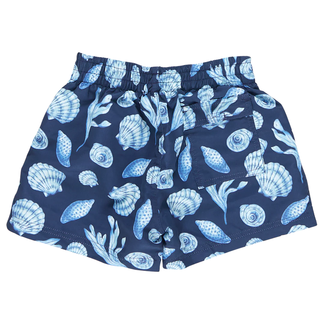 Swim Trunk - Blue Sea Shells