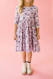 Emile Twirl Dress in Purple Cauldron