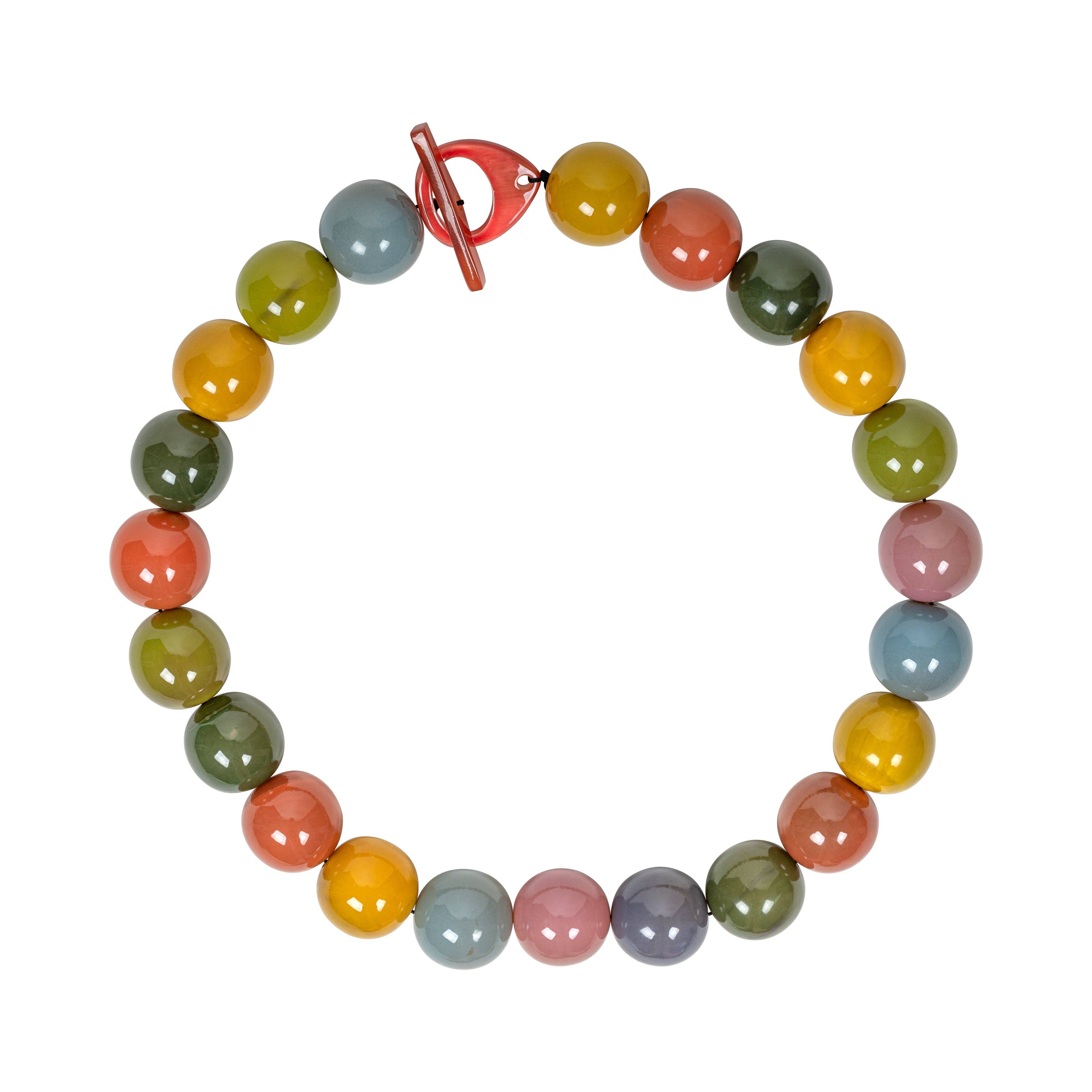 Smoky Rainbow Gumball Necklace