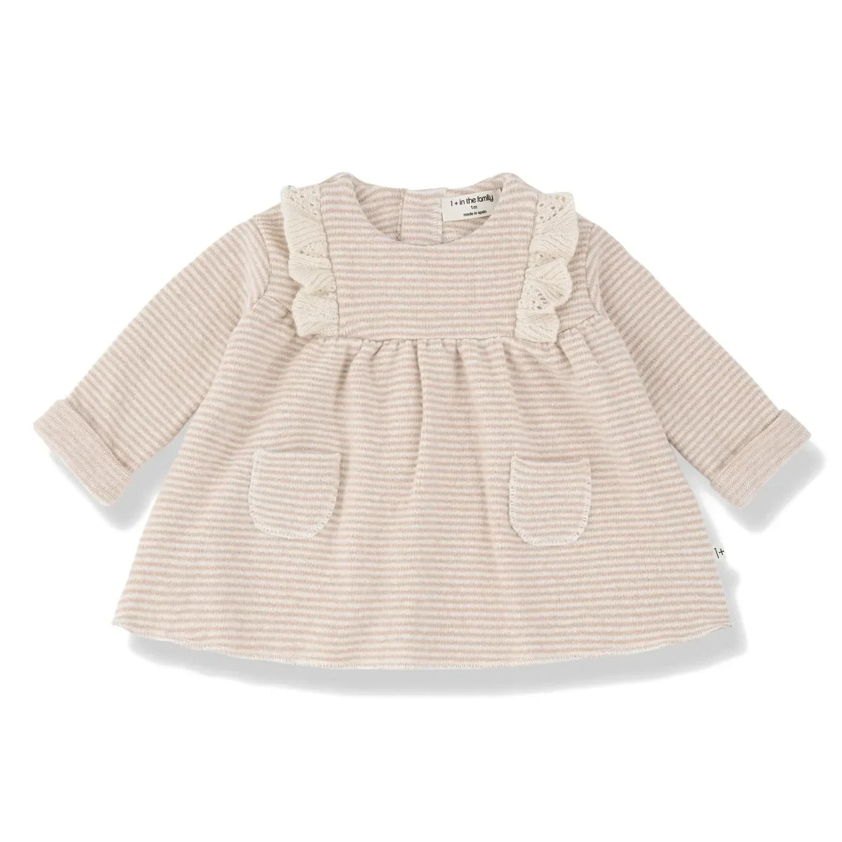 Nancy Dress in Nude Stripe