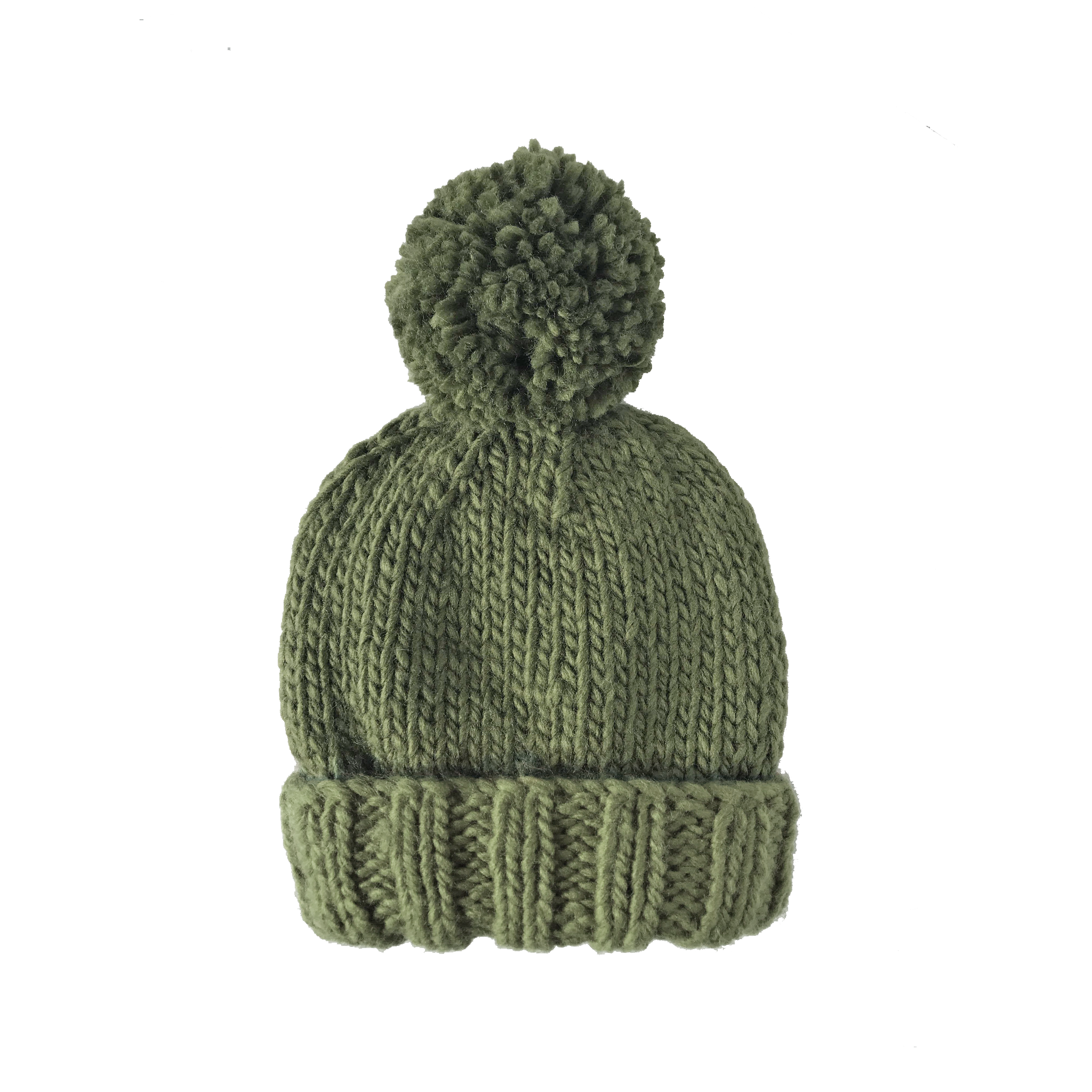 Classic Pom Hat, Moss Kids Baby Fall Christmas Holiday Wood
