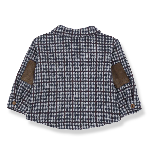 CONRAD CHECK FLEECE SHIRT - DARK-BLUE