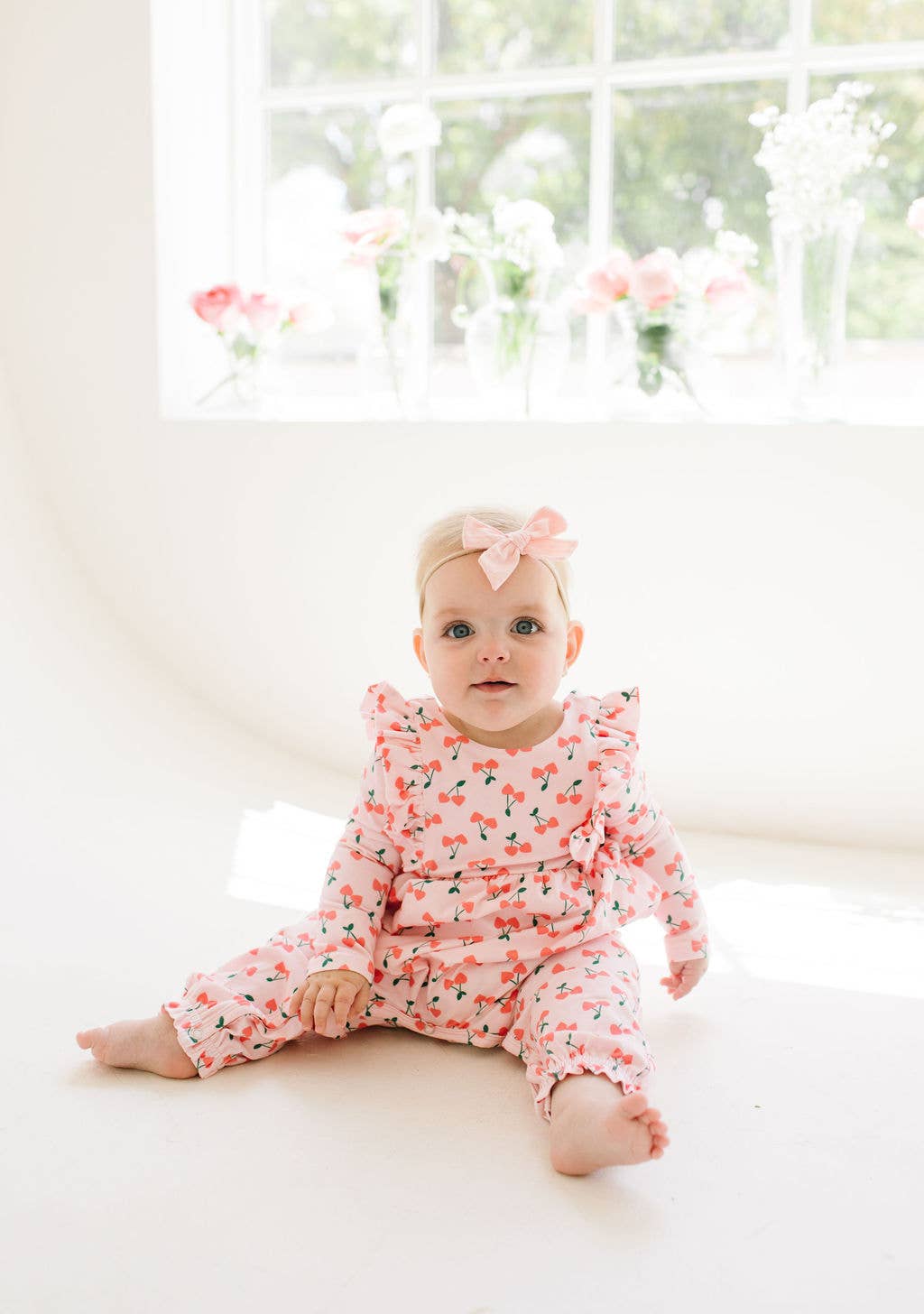 Mabel Romper in Cherries