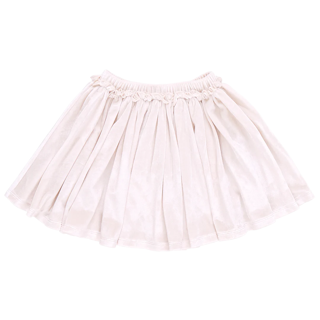 Velour Gianna Skirt - Snow White