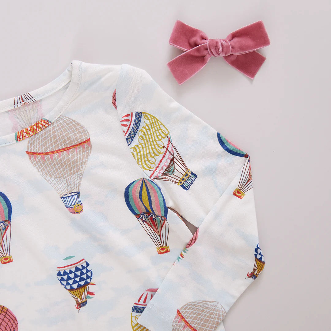 Kids Bamboo PJ Set - Hot Air Balloons