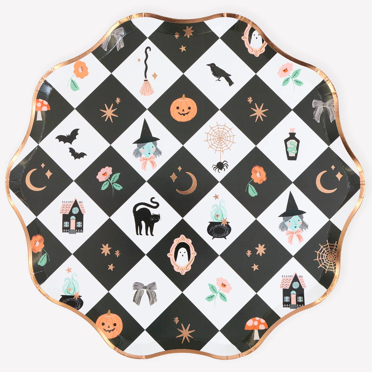 Patchwork Halloween Plates
