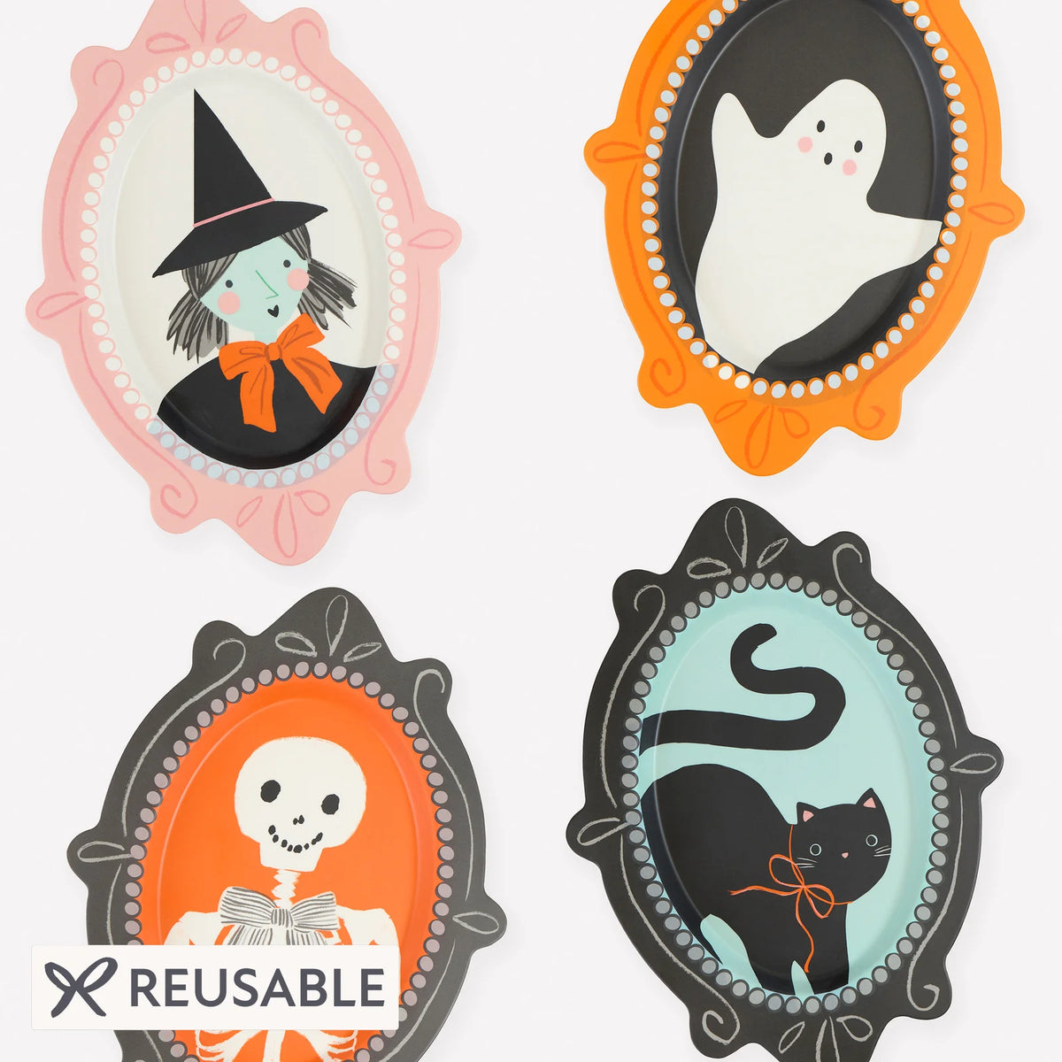 Halloween Portrait Reusable Party Plates