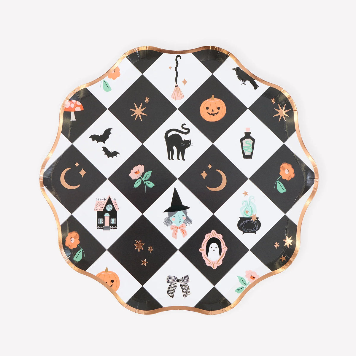 Patchwork Halloween Plates