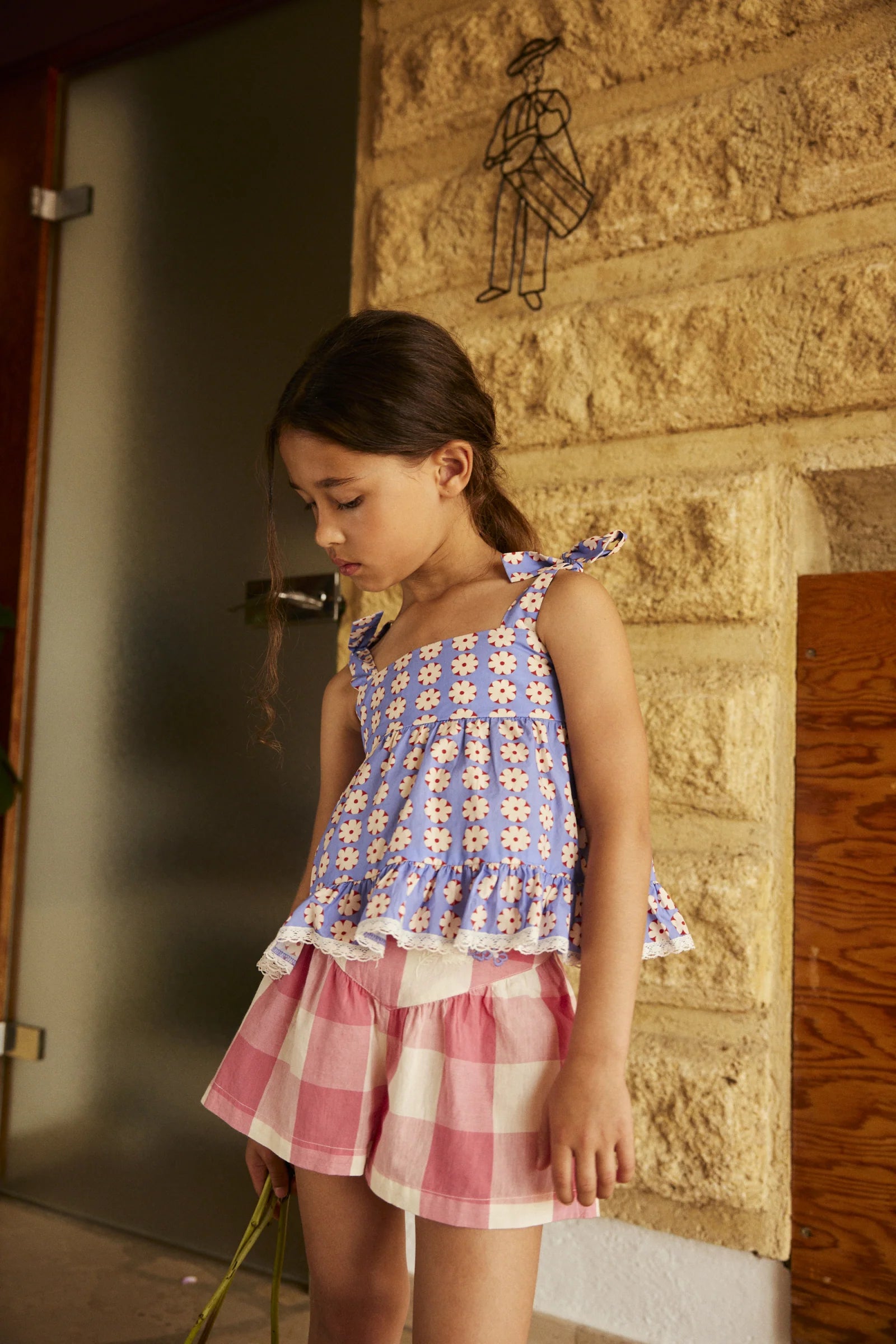 LUCIE BLOUSE POMPONETTE BLUE