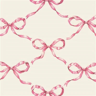 PINK BOW LATTICE NAPKINS