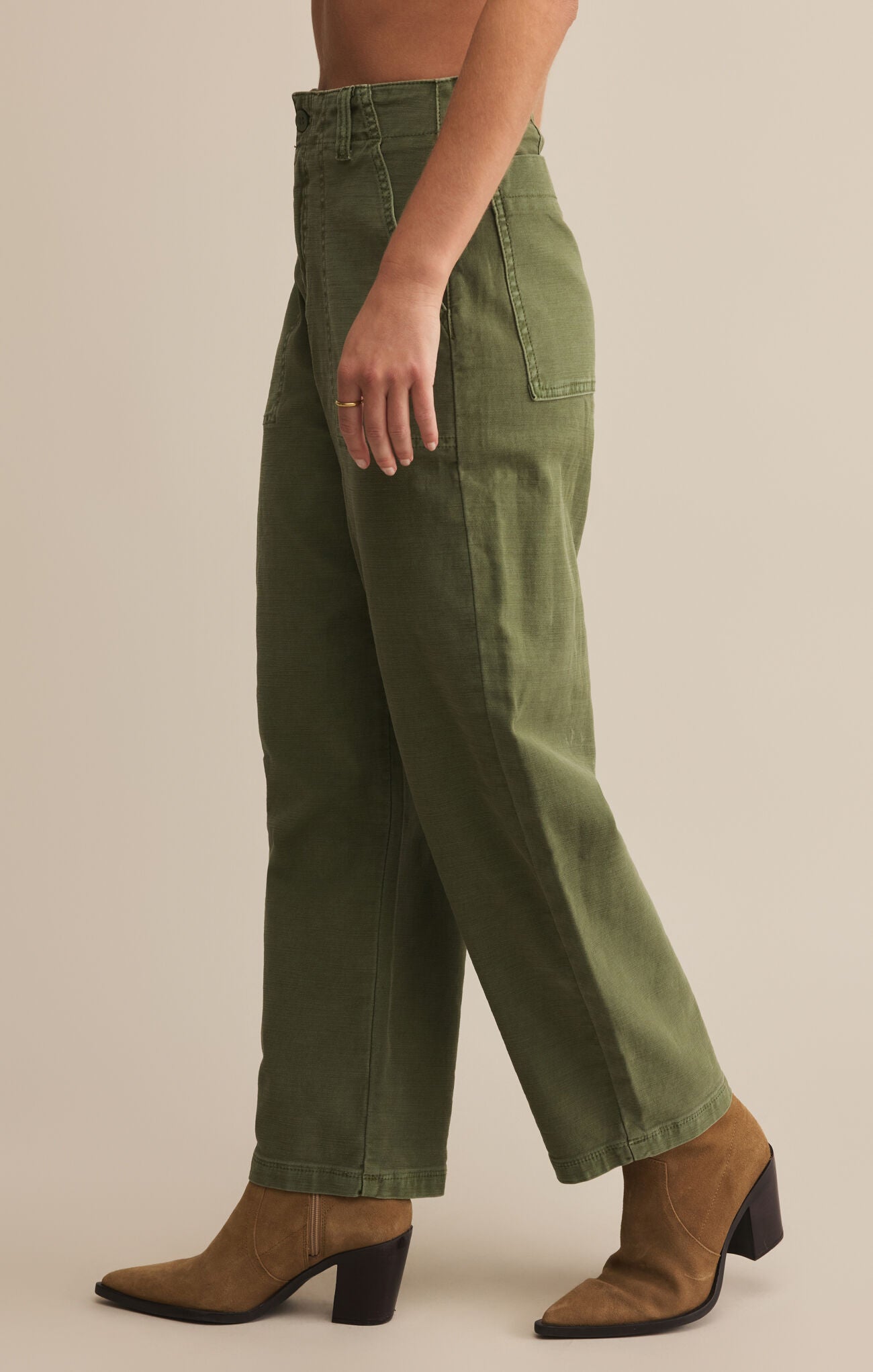 Olive Twill Pants
