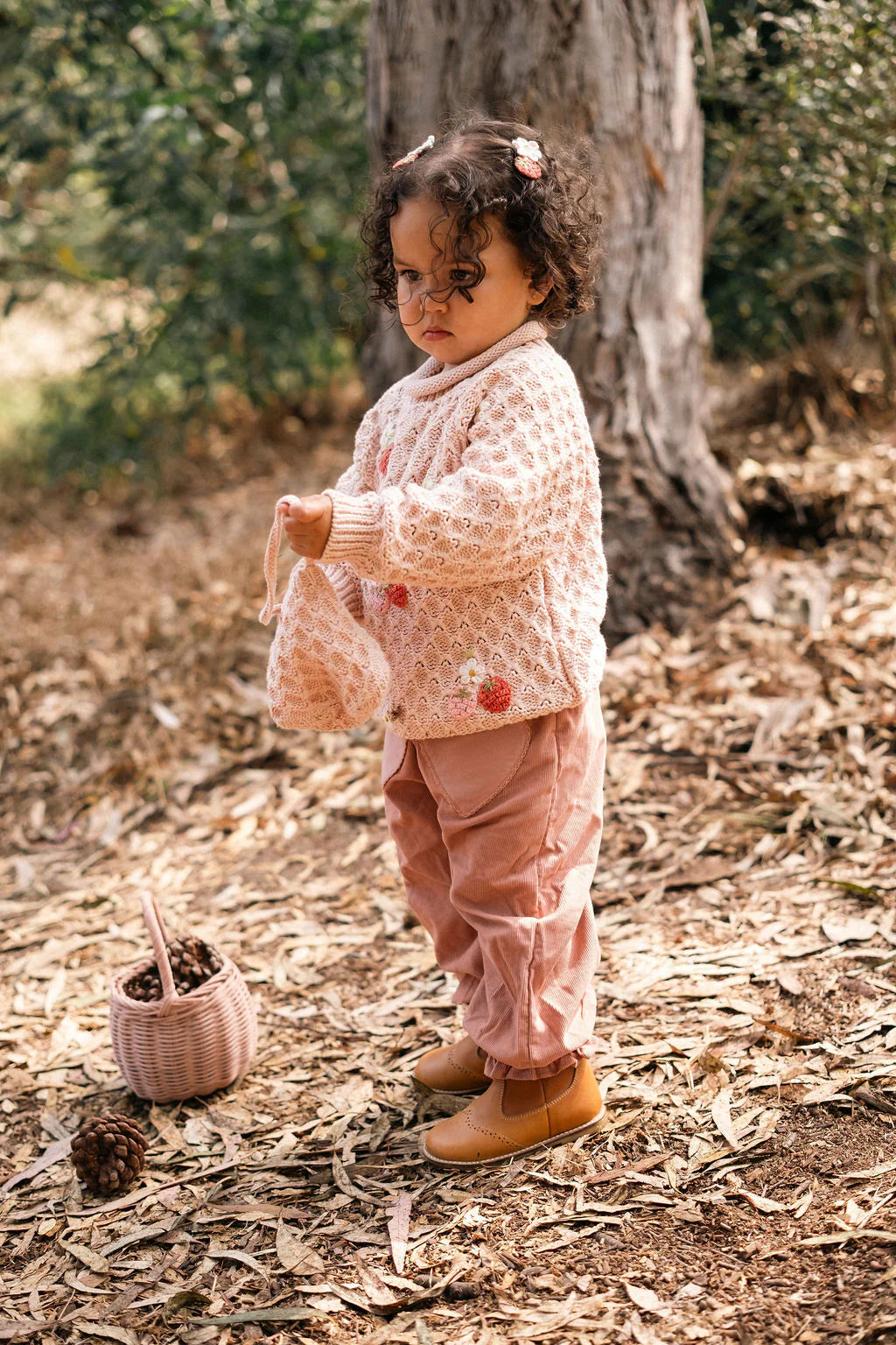 Heart Pocket Pants - Desert Rose