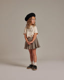 pleated mini skirt || rustic plaid