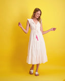 Giselle Women's Maxi Dress Neon Swiss Dot