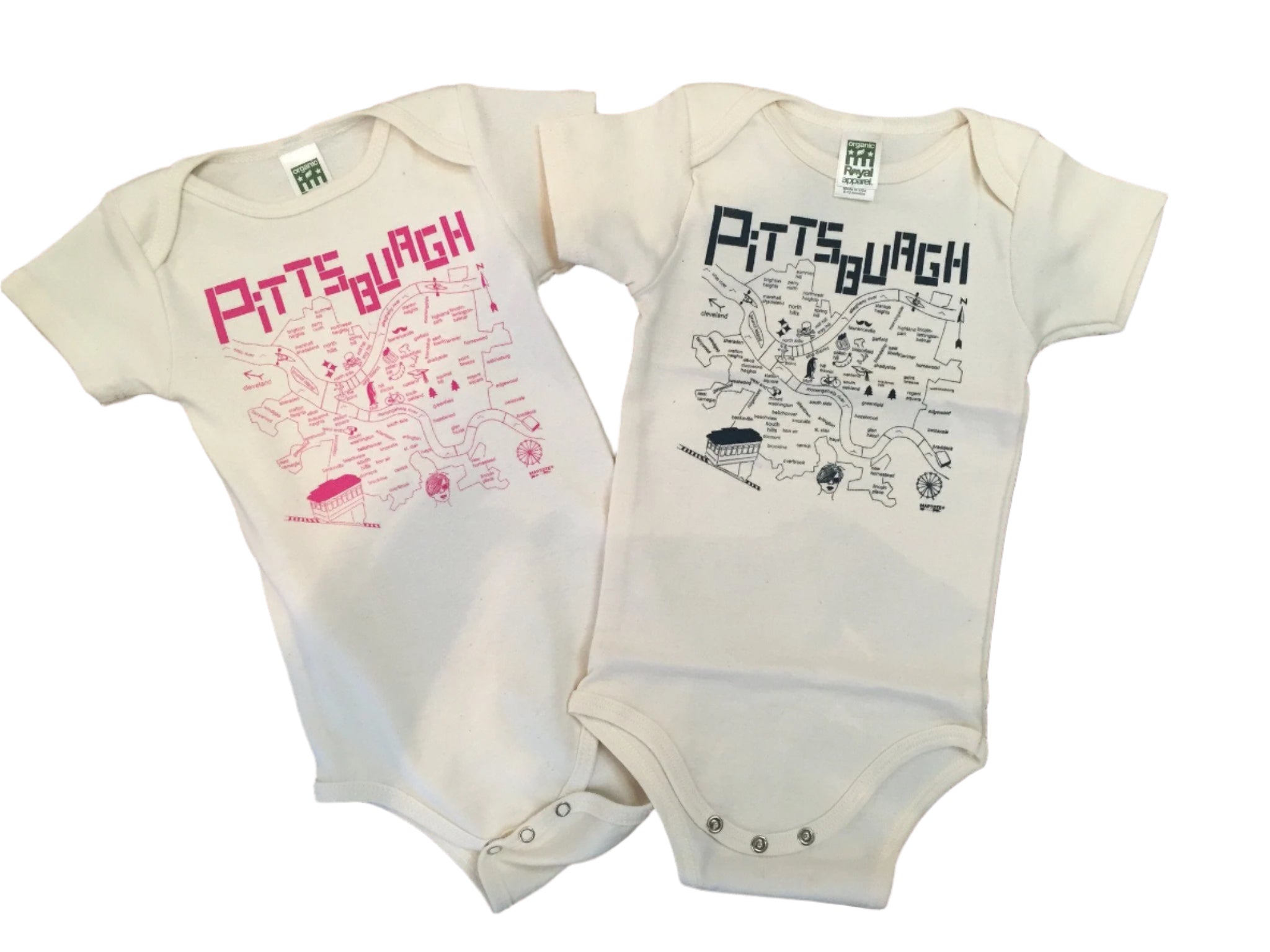 Baby Gift - Pittsburgh Map Onesie