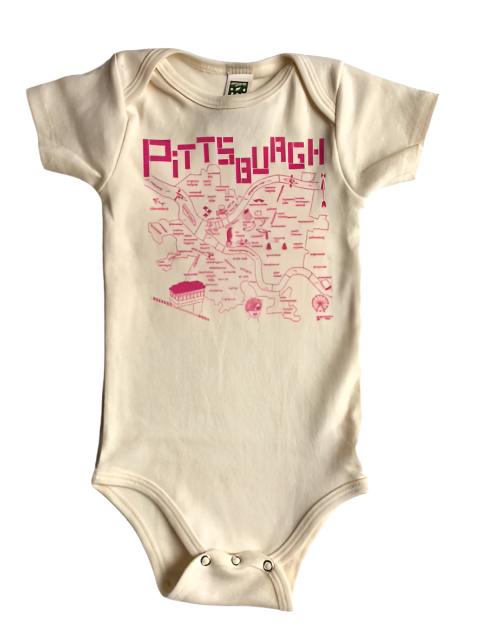 Baby Gift - Pittsburgh Map Onesie