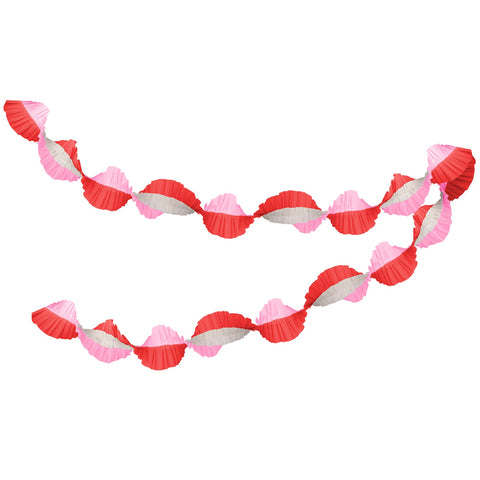 Pink & Red Stitched Streamer
